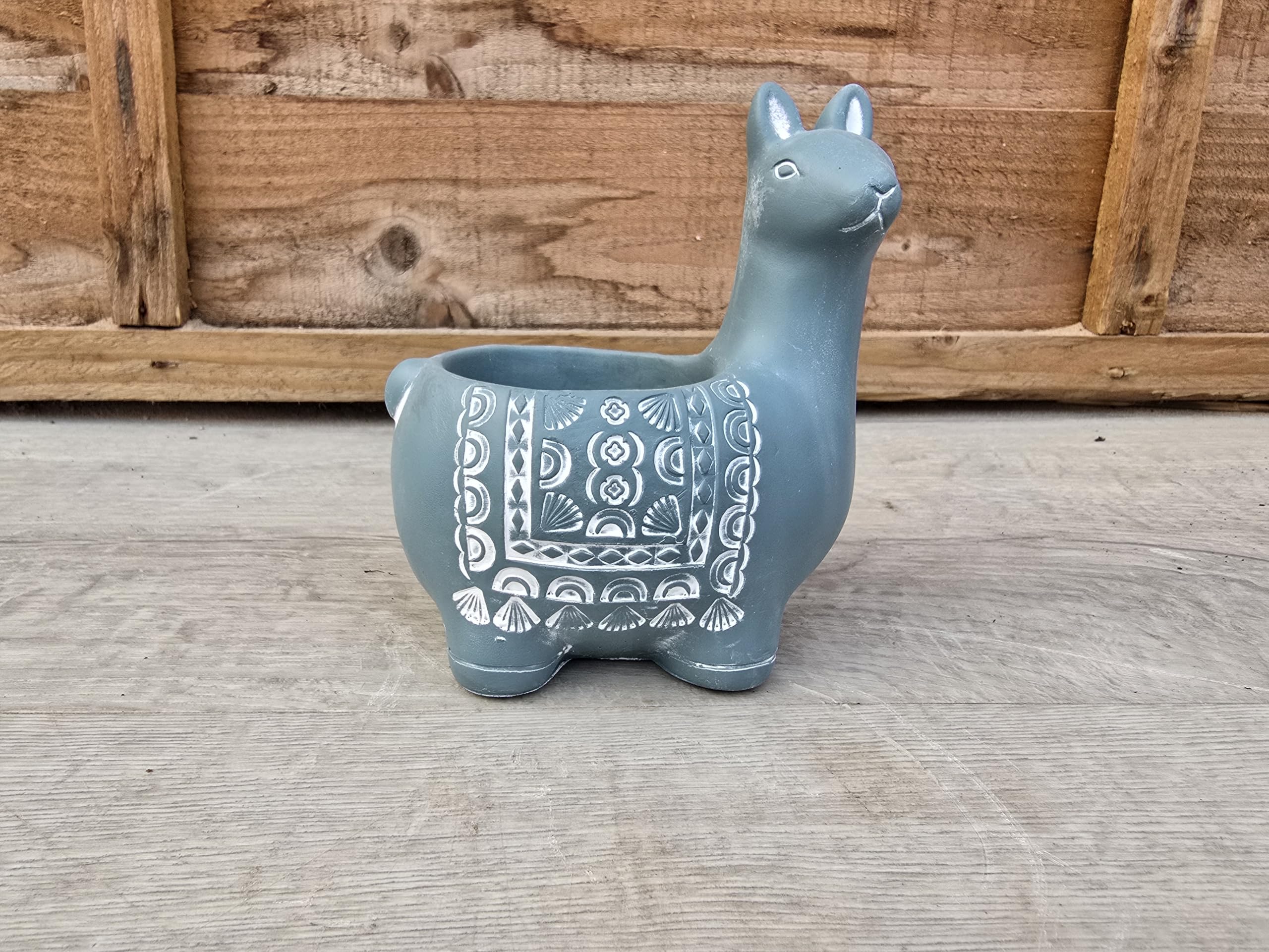 Pugh's Cacti Blue Alpaca Decorative Pot Cover (Blue). Animal Plant Pot. Perfect For Gifts/Personal Use. Good For Office/Home Environment. Perfect For Cactus/Cacti And Succulents. 5.5Cm Inner Diameter