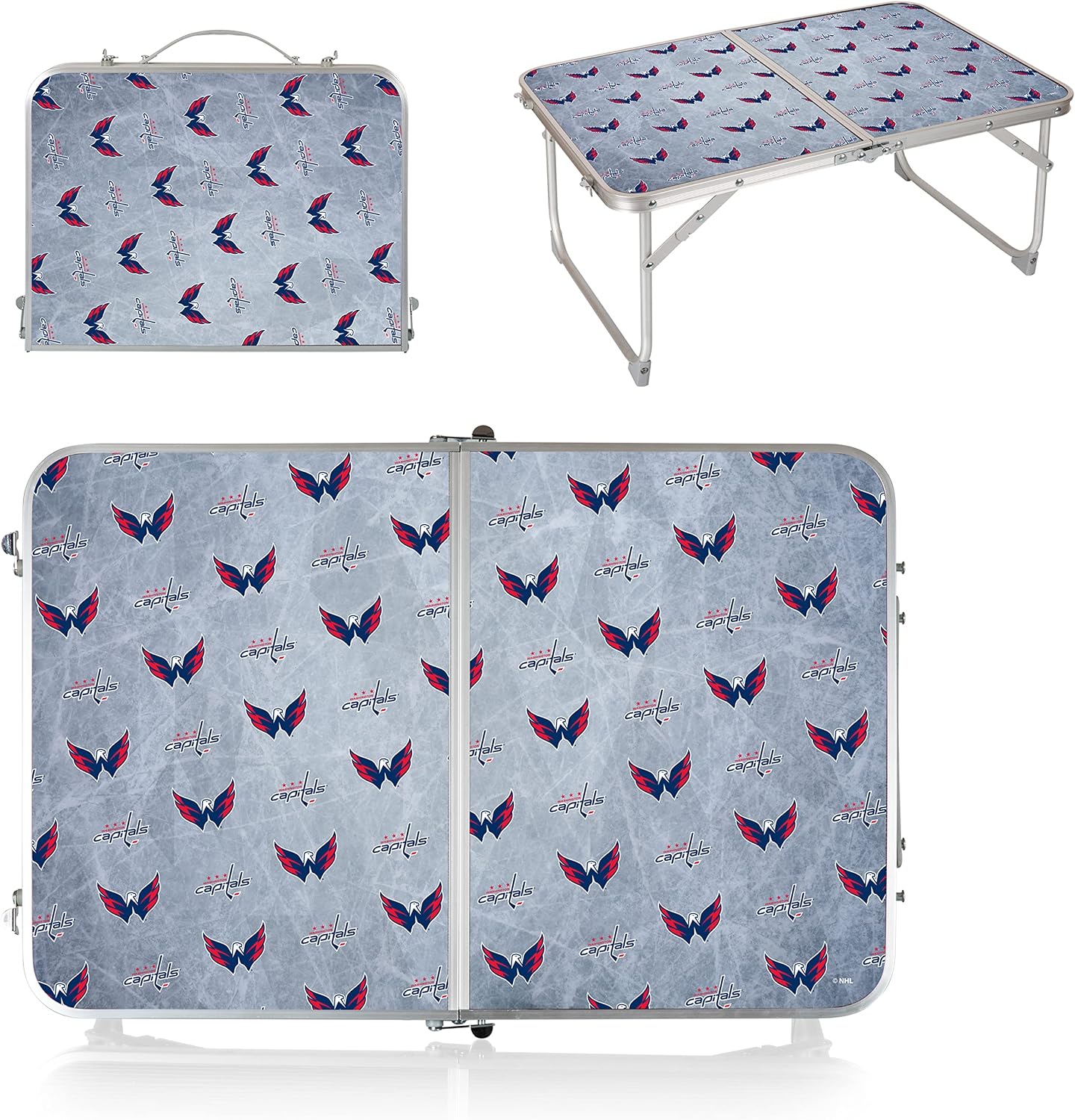 PICNIC TIME NHL Unisex-Adult NHL Concert Mini Portable Table, Small Folding Table, Mini Picnic Table