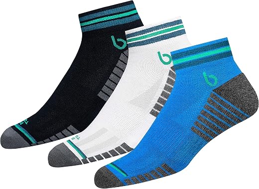 BAMBOS Bamboo Ankle Socks for Men for All Day Comfort, Multicolor, Pack of 3, Free Size