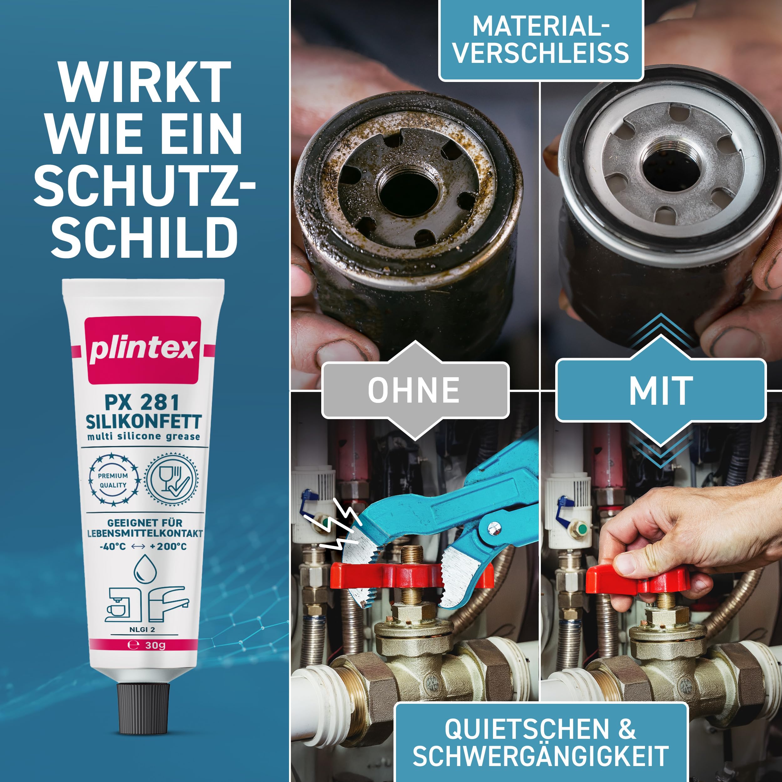 3er-Pack Silikonfett Für Kaffeevollautomaten – 10 G Pro Tube, Temperaturbeständig -40 Bis 200 °C, Inkl. Reinigungsbürste, Für O-Ringe Und Dichtungen