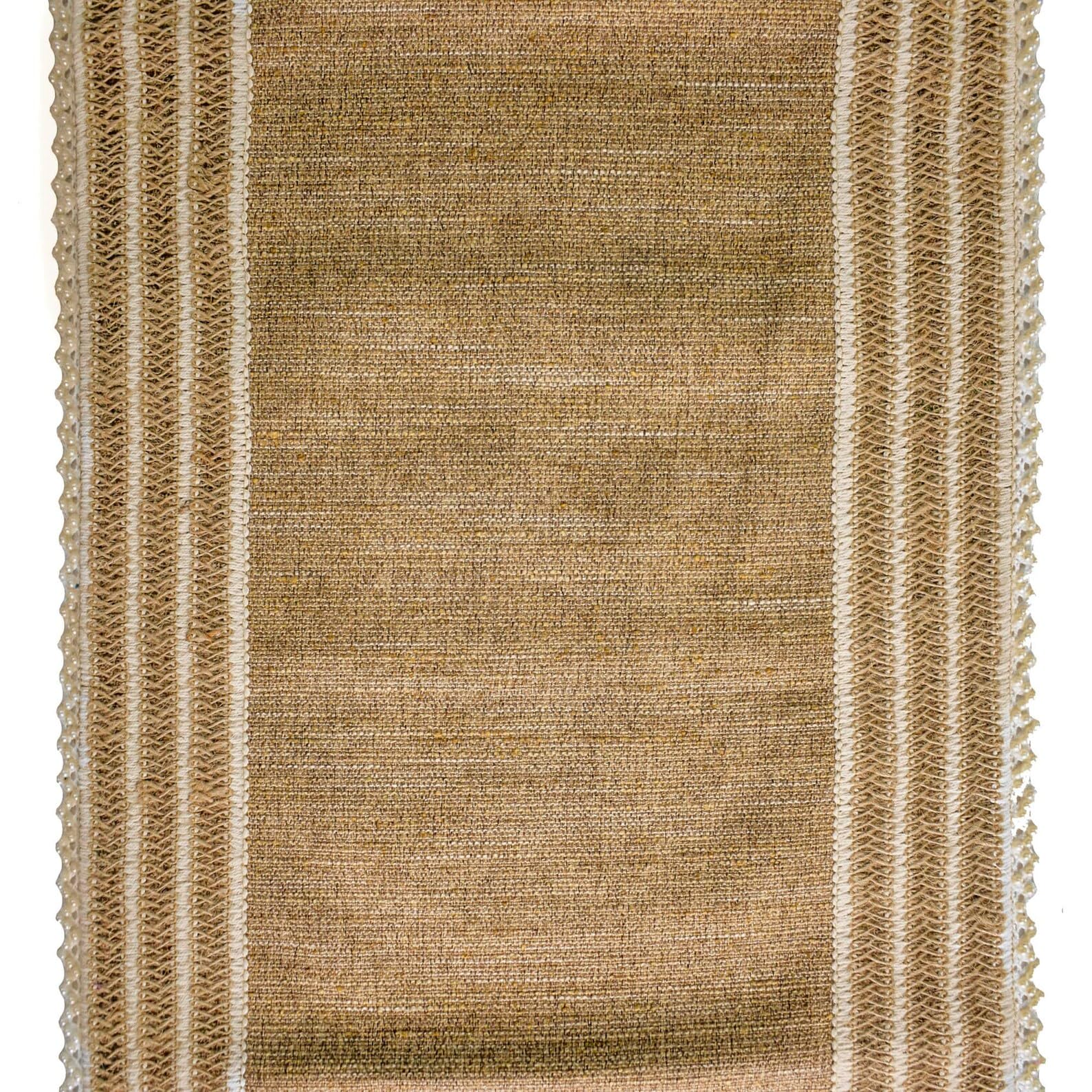 The HomeCentric Dekoracyjny Beżowy Bieżnik, 35 x 225 cm Juta Bieżnik, Koronka, juta, marokańska, boho, Solidny Bielizna stołowa, Współczesny Dekoracje ślubne - Jute Table Charm