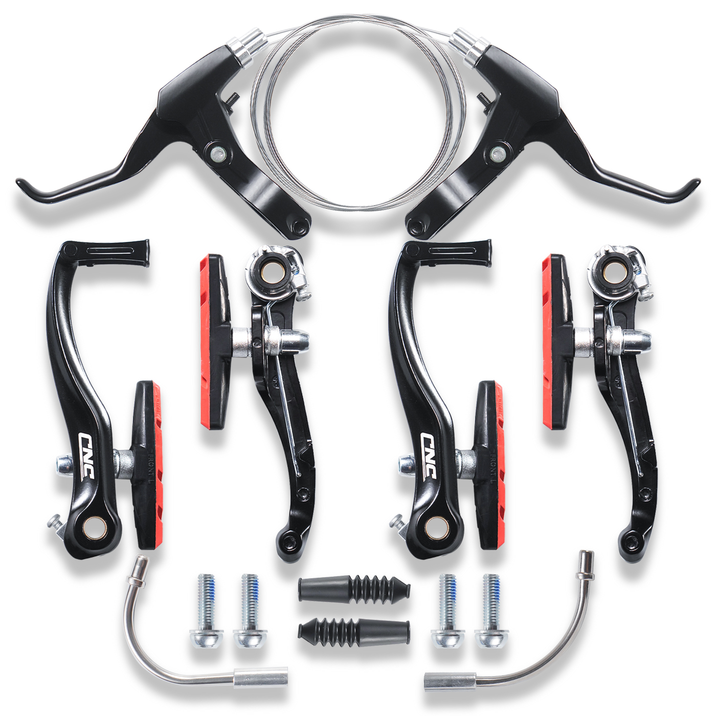 Amazon.com : CNC Bicycle V Brake Set for Front/Rear Wheel