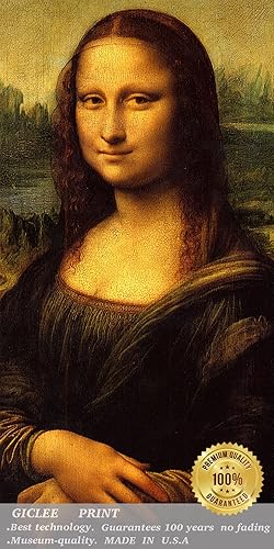 Miniatura 4 de ELITEART - Mona Lisa por Leonardo DaVinci Reproducción de pintura al óleo Giclée Wall Art Impresiones en lienzo - Tamaño enmarcado 19 14 pulgadas x