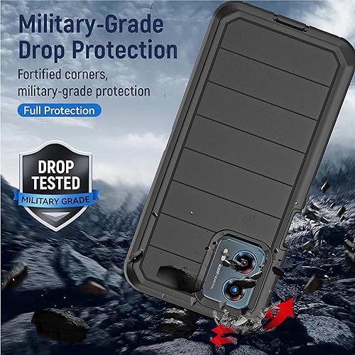 Miniatura 3 de Funda para Moto G 5G 2023 (sin protector de pantalla) con funda duradera de 3 capas a prueba de caídas, a prueba de golpes, funda de goma sólida