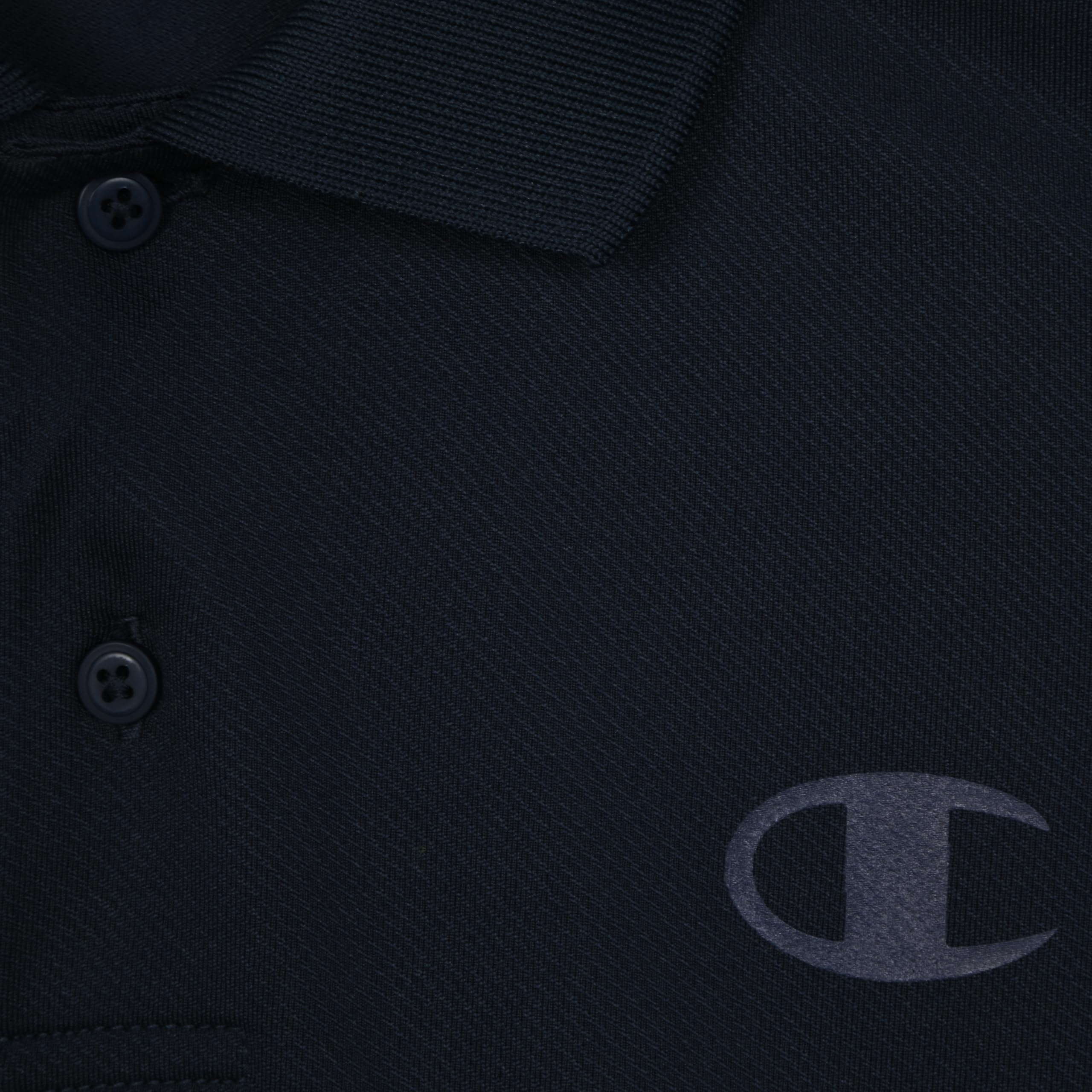 Champion Boys' Athletic Short Sleeve Polo Shirt with Moisture Wicking Stretch Fabric, Dark Navy