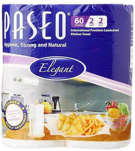 Paseo Tissues Plain Kitchen Towels - 2 Rolls