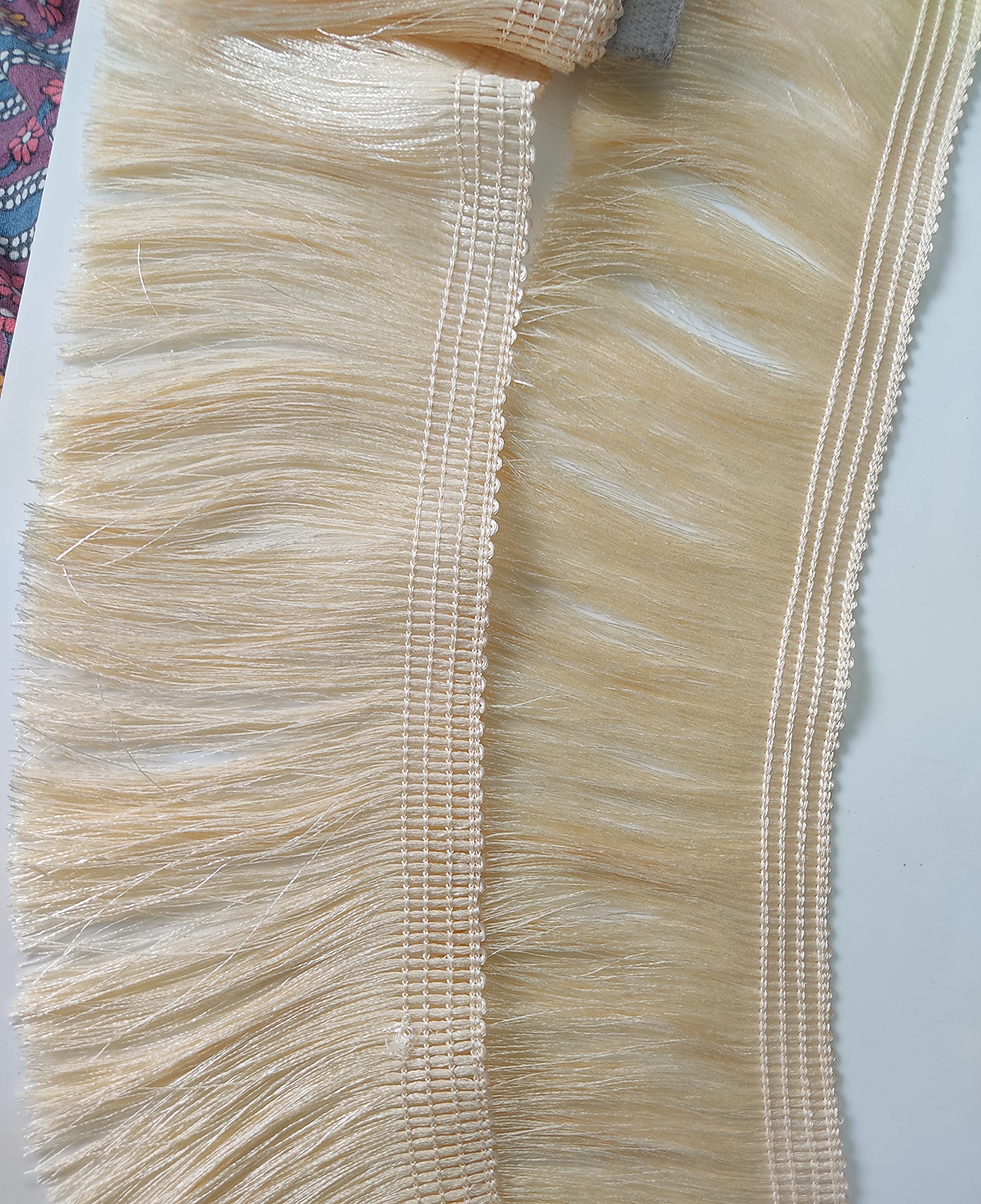 Silk Tassel Lace 3.5 inch Wide for All Types of Fabrics (Off White  