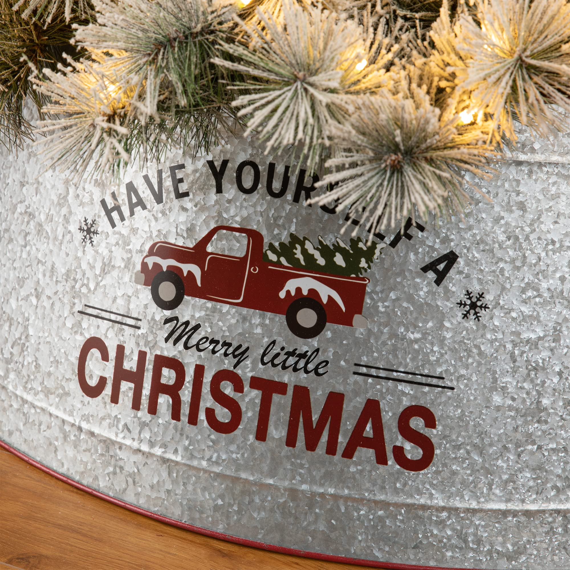 Glitzhome GH31076 Décoration réglable en métal galvanisé pour Sapin de Noël Argenté Taille L 102,9 cm