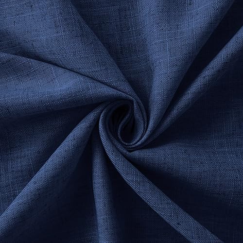 Miniatura 6 de Mrs.Naturall Cortinas azul marino de 90 pulgadas de largo para sala de estar, juego de 2 paneles con bolsillo para barra, cortinas reductoras de