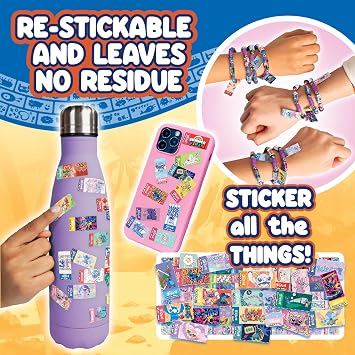 STICKI ROLLS Stitch Capsule, Wearable Sticker Jewellery, Collectable Toys, Disney Stitch, Styles May Vary, One Supplied at Random (Pack of 2)