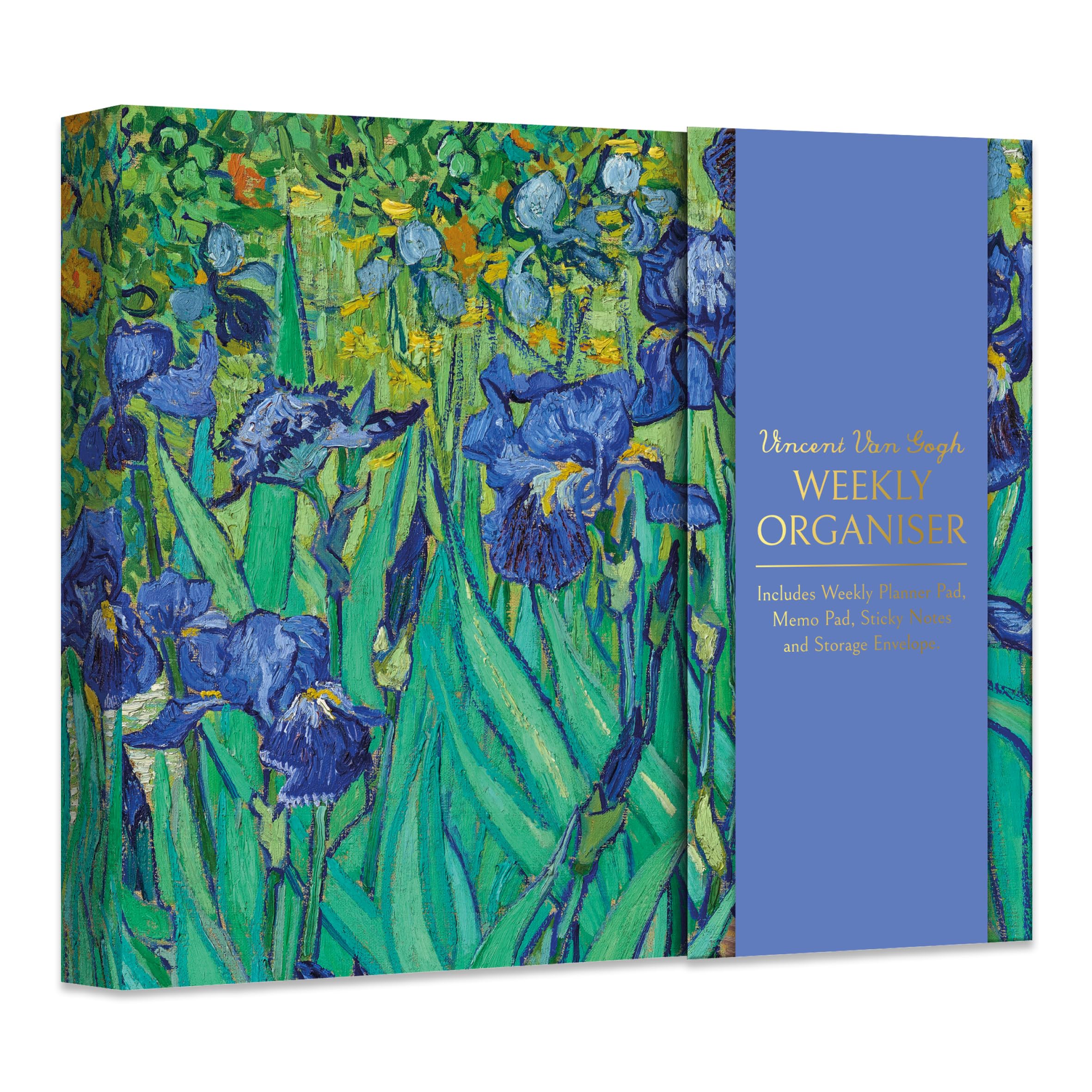 Weekly Planner Organiser With Sticky Notes - Van Gogh Irises Design
