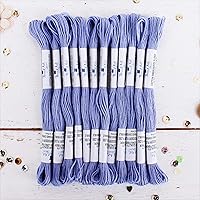 Vista 36 de 12 madejas ThreadArt Premium de hilo de bordar de algodón egipcio de fibra larga Gris antiguo 6 hilos divisibles de 8.75 yardas cada uno