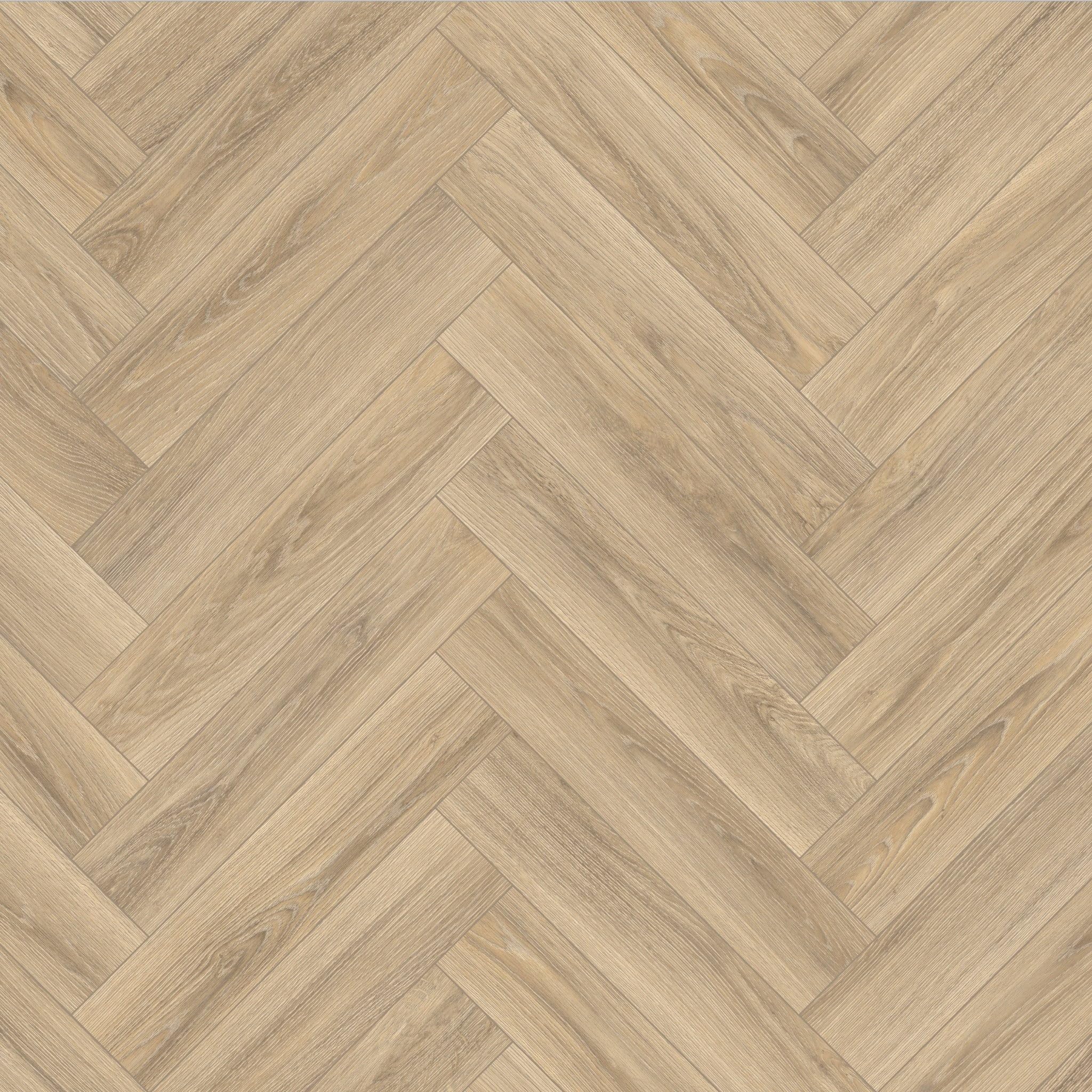 Westbury 162L Light Oak Wood Herringbone Effect My-Style Vinyl Flooring | - 3m x 5.5m (6ft6" x 18ft)