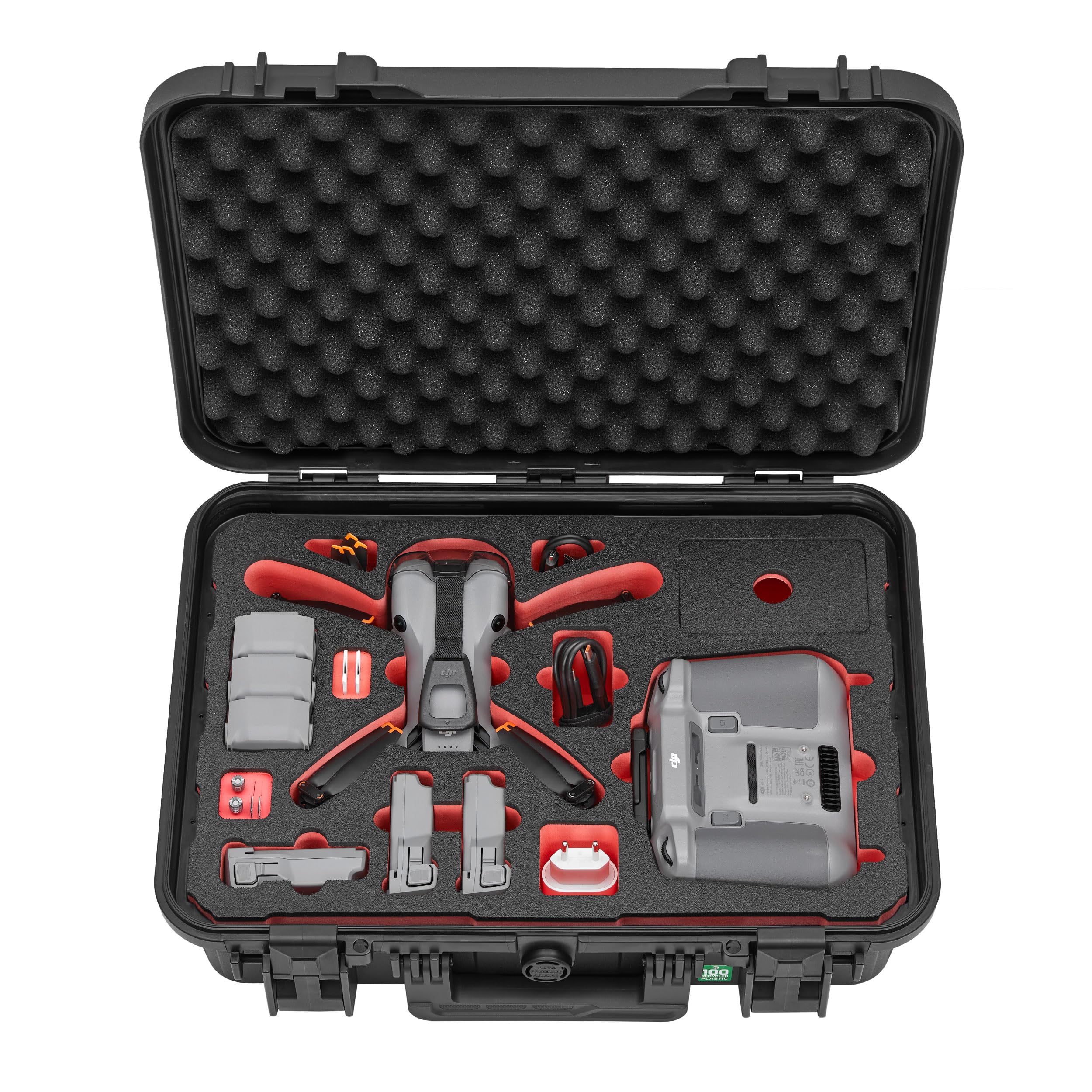 TomCase Valigetta per drone Ready-to-Fly» DJI Mini 5 Pro – Standard o DJI RC 2 Controller – Valigia protettiva ECO impermeabile e resistente agli urti – Case rigida robusta per esterni