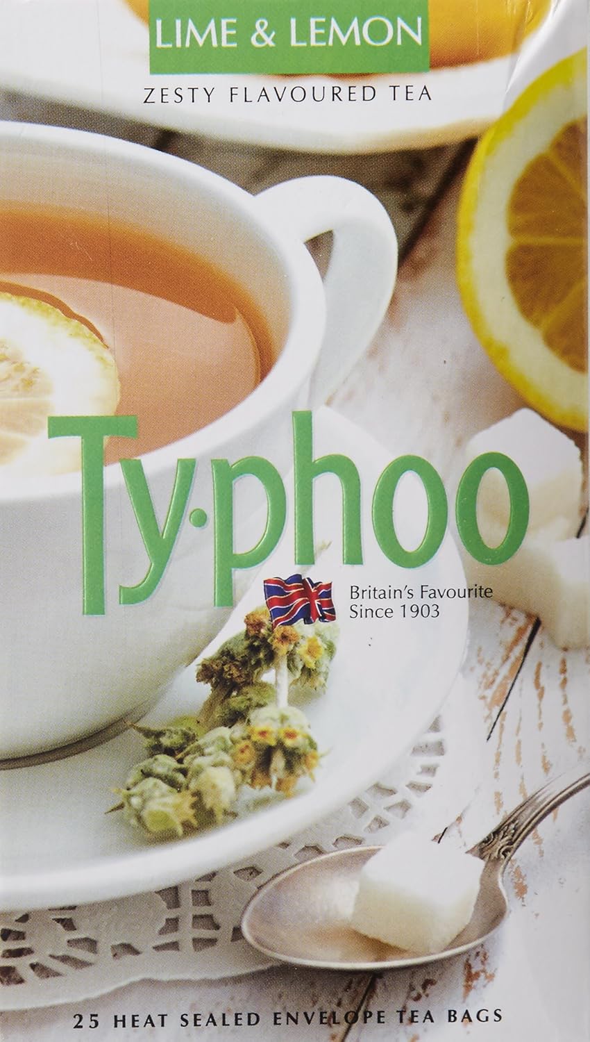 Typhoo Lime and Lemon Flavoured Tea, 25 Tea Bags Amazon.in Grocery