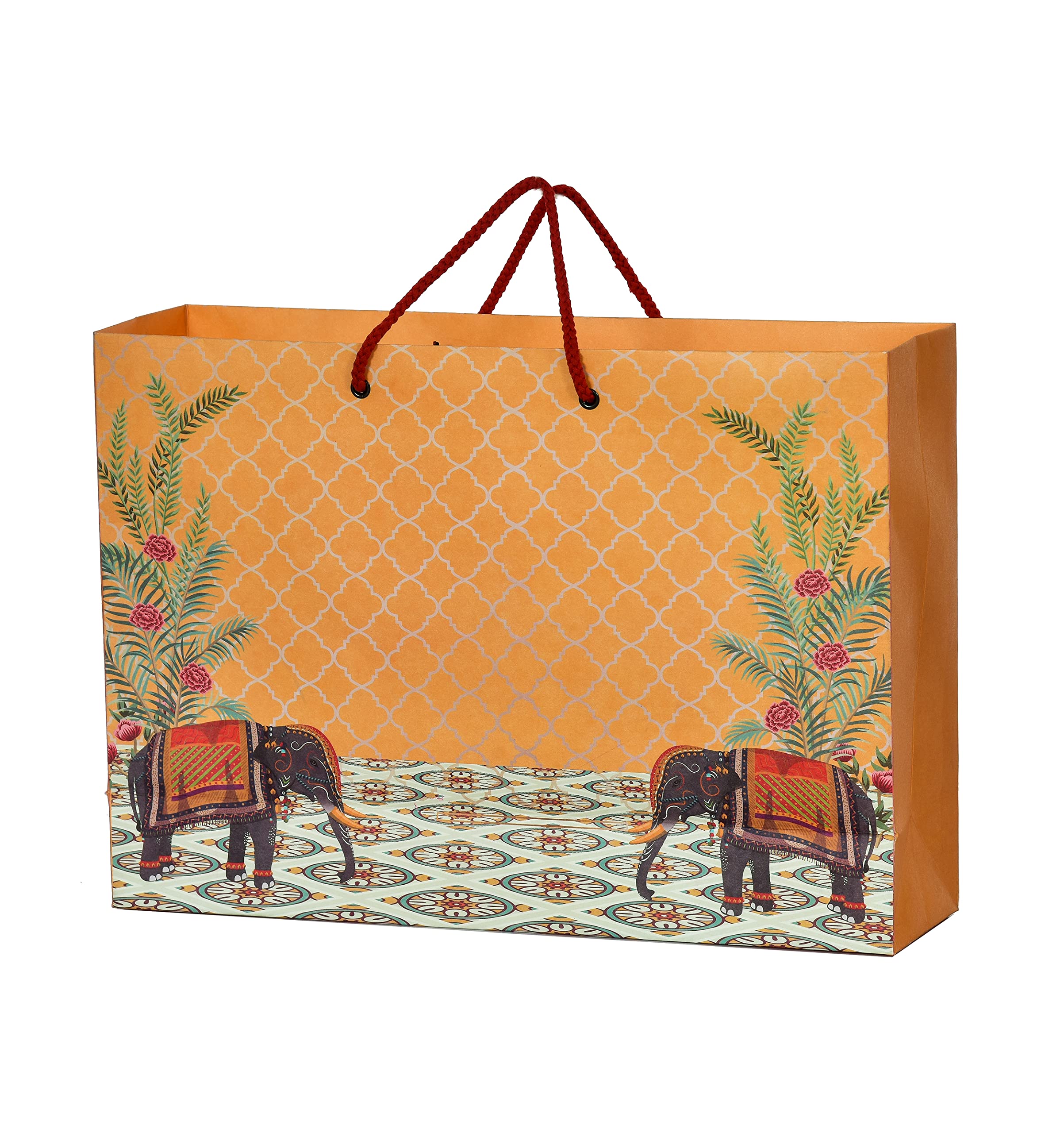 PPJ ® - ELEPHANTS CARPET (30 Pcs.) (MULTICOLOUR) PAPER CARRY BAG, 14 Inch X 10 Inch X 4 Inch for DIWALI/WEDDING/FUNCTION/BIRTHDAY/RETURN GIFTS/CHRISTMAS (Pack of 30) (B0BMXHH5XK) Amazon Price History, Amazon Price Tracker