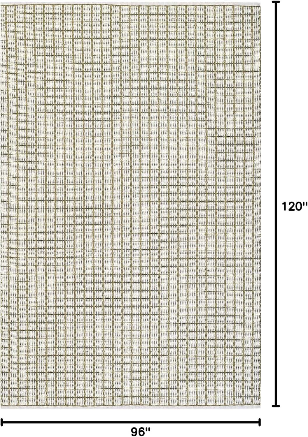 Novogratz by Momeni Malmo Grid Polyester Green Area Rug 7'6" X 9'6"