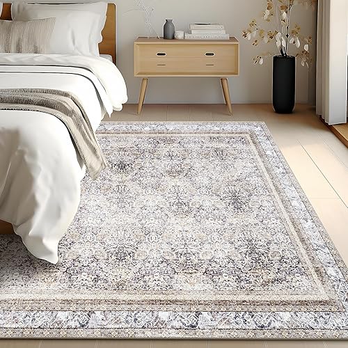 Miniatura 130 de Phantoscope Vintage Collection - Alfombra de área de 8 x 10 pies, alfombra grande para sala de estar, lavable, bohemio, antideslizante