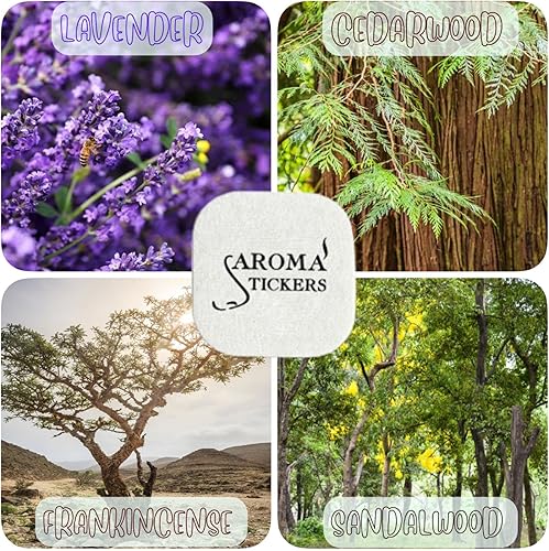 Miniatura 3 de AROMA STICKERS Original Blend Relax Edition  Aceite esencial 100% natural perfumado  Calcomanías difusoras para espacio personal  LavandaRelajación