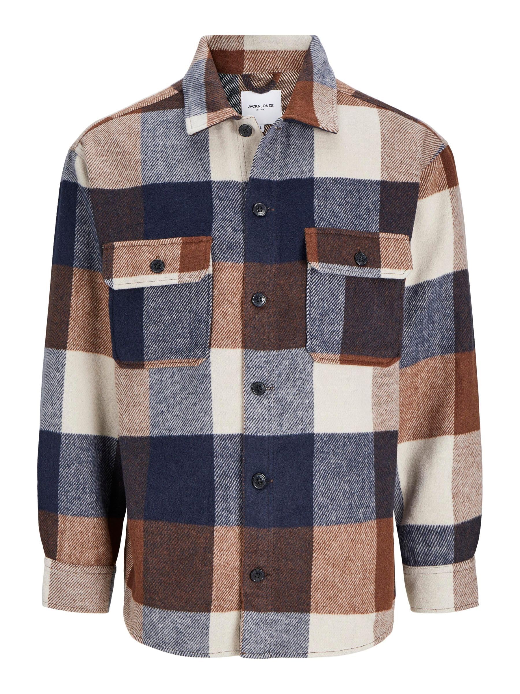 Jack & Jones Bleu Long Sleeve Shirt Ebradley Ollie Pls