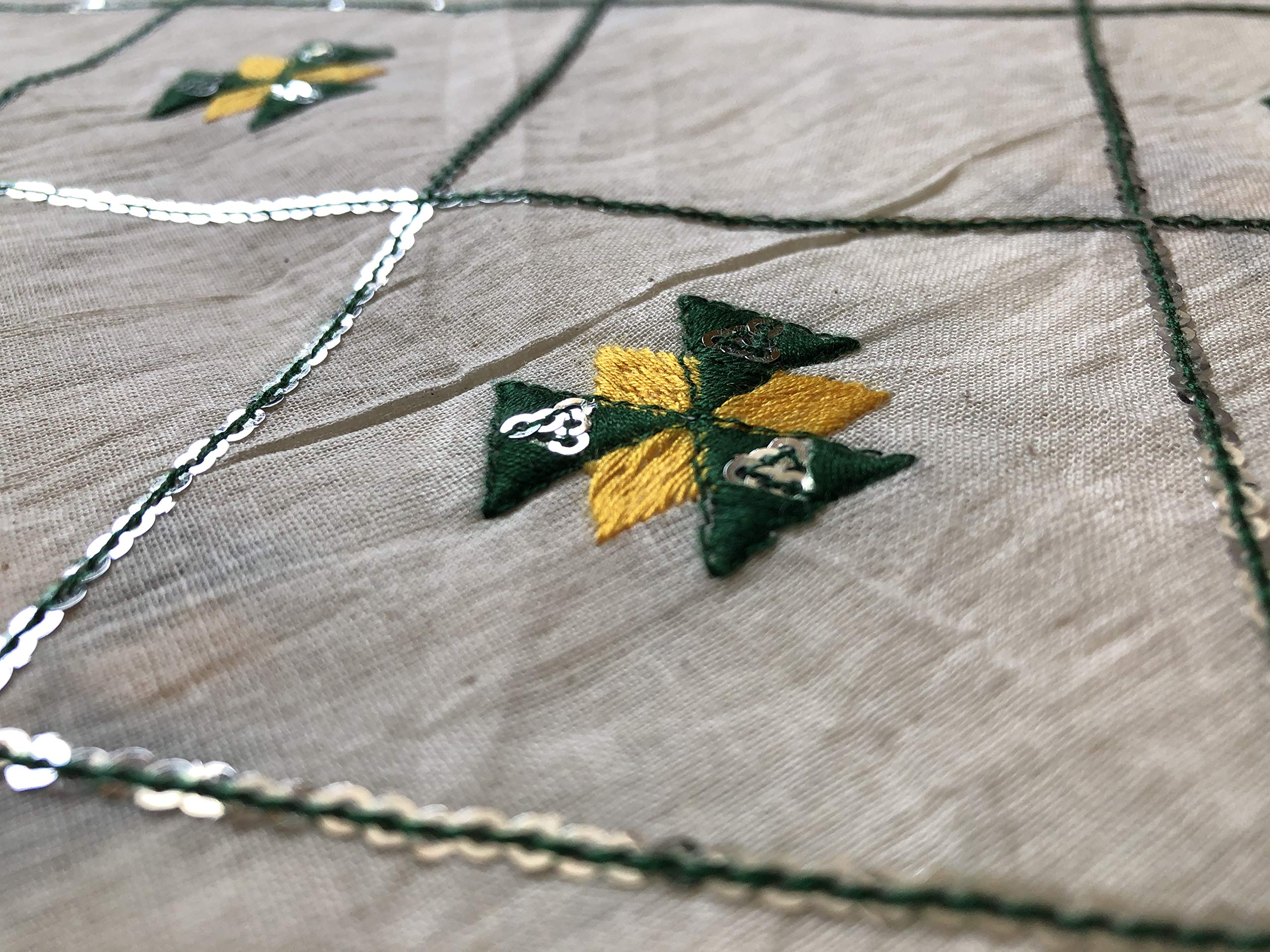 NK Textiles Women's Quilt Design Sequence Embroidery Work