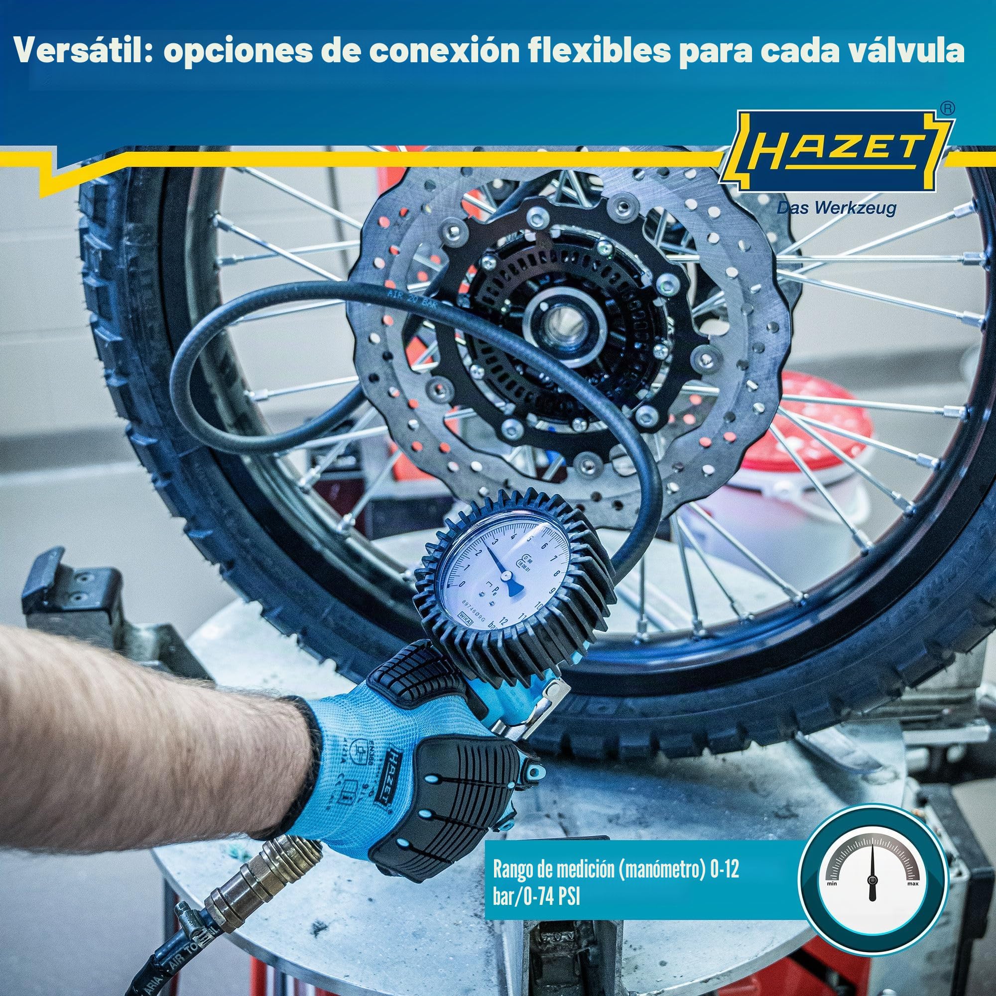 HAZET 9041G-1 Pistola inflado neumaticos Pistola de inflado Pistola para inflar ruedas Pistola para inflar