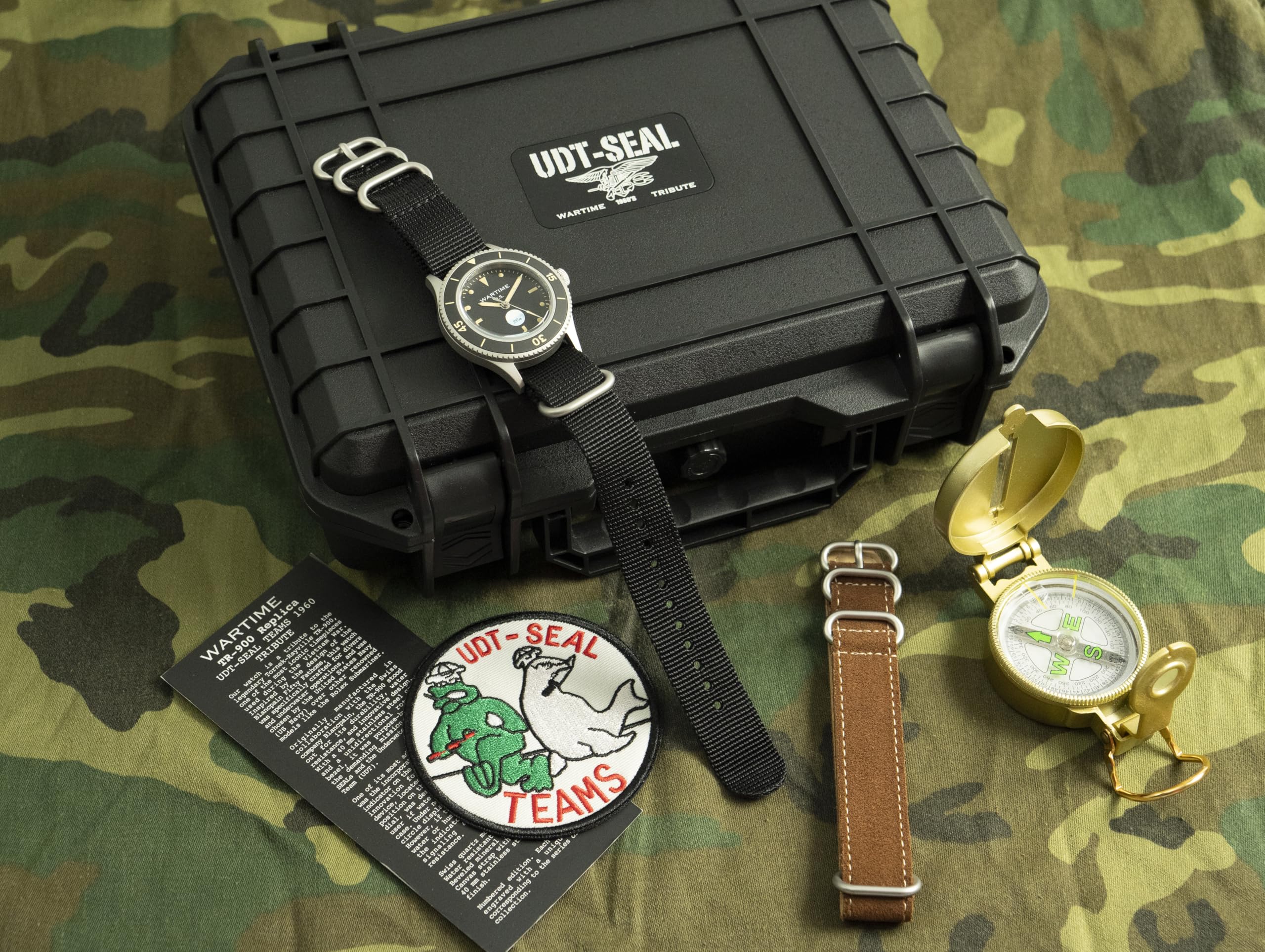 Wartime | TR-900 Orologio aereonautica militare uomo – Omaggio all’orologio militare del 1960 UDT Navy Seal Teams, design tattico vintage dalla precisione e durata moderne