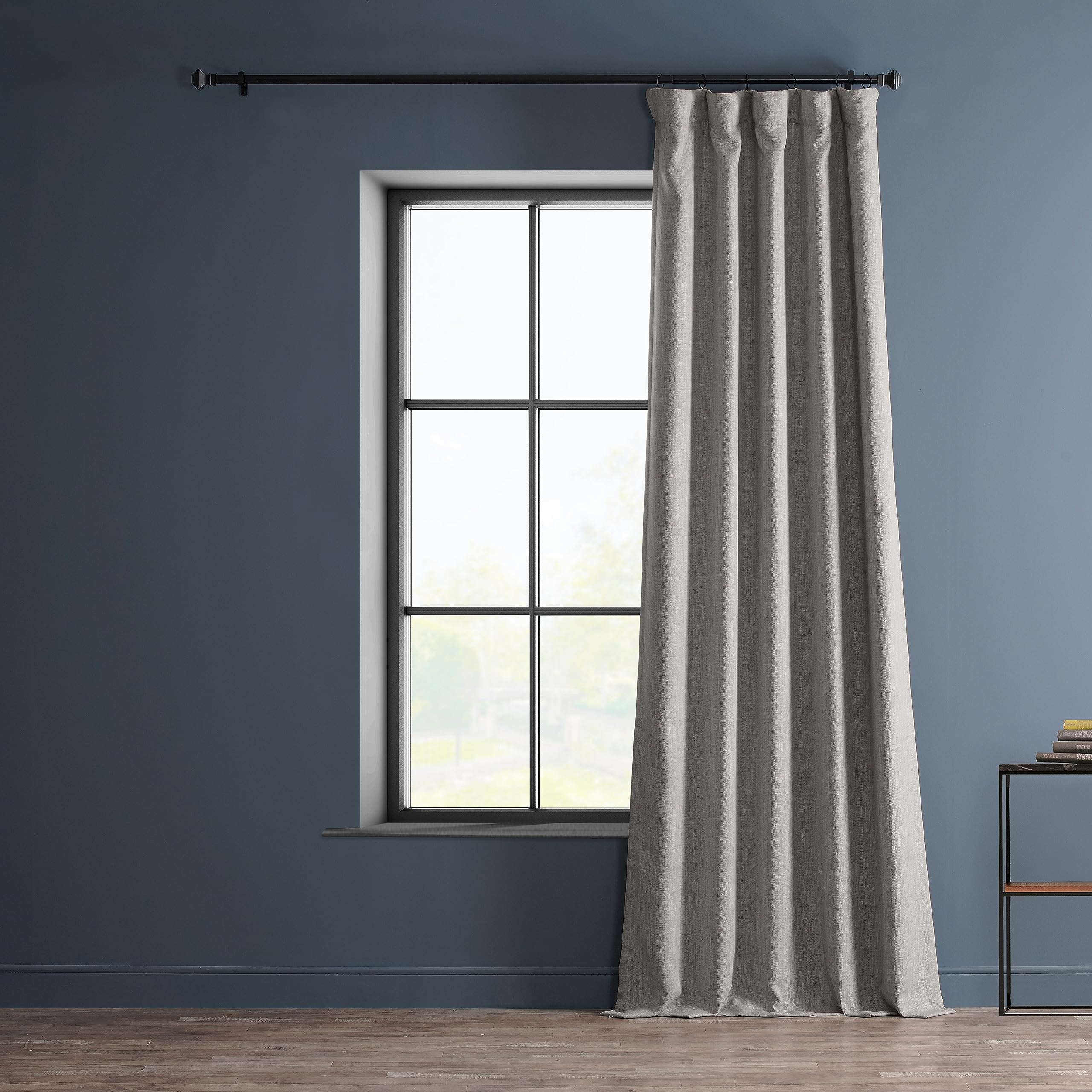HPD Half Price Drapes Faux Linen Room Darkening Curtains - 96 Inches Long Luxury Linen Curtains for Bedroom & Living Room (1 Panel), 50W X 96L, Clay, Pick Up in the cage.