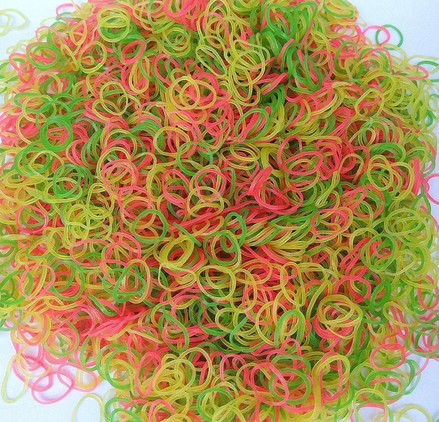ROTZ 1/2 Inch Premium Rubber Bands - Fluorescent Colors (250 Grams) - Made of 100% Natural Rubber