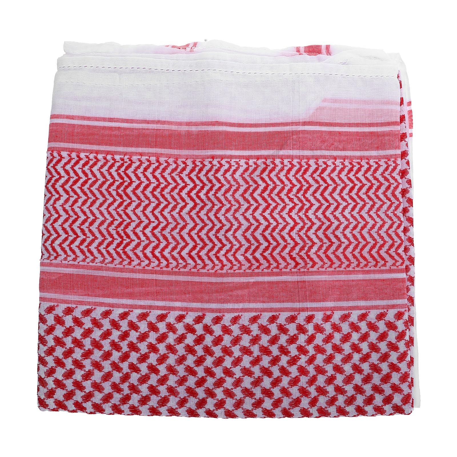 Pañuelo árabe rojo que protege cabello y cuello del sol 8