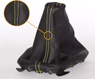 Palanca de cambios Palanca Saco Negro Hilo Amarillo Piel myshopx SA18