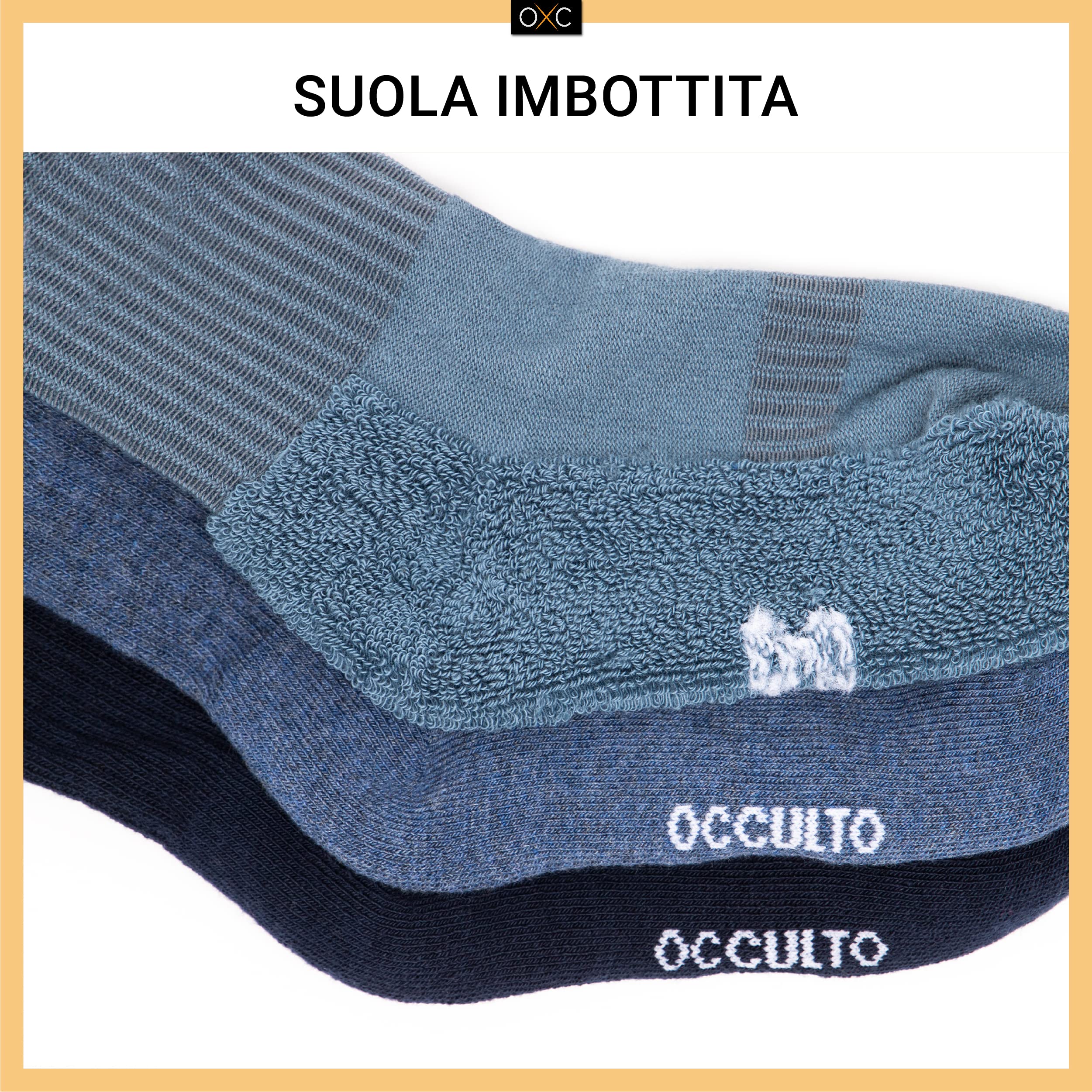 Occulto CALZINI per BAMBINO e BAMBINA (6 Paia, Modello: Junior) con SUOLA IMBOTTITA per lo SPORT e il TEMPO LIBERO, CALZE SPORTIVI COLORATI per BAMBINA e BAMBINO in COTONE