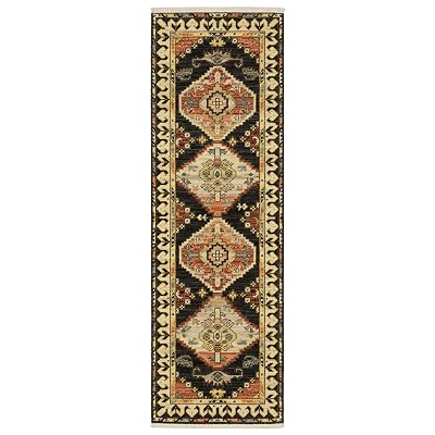 Oriental Weavers Lilihan Wool Blend Area Rug - 051K6-2' x 6' - in Charcoal/Multi - Southwestern Lodge Style, Wool Blend, Entryway, Hallway Runner Rug
