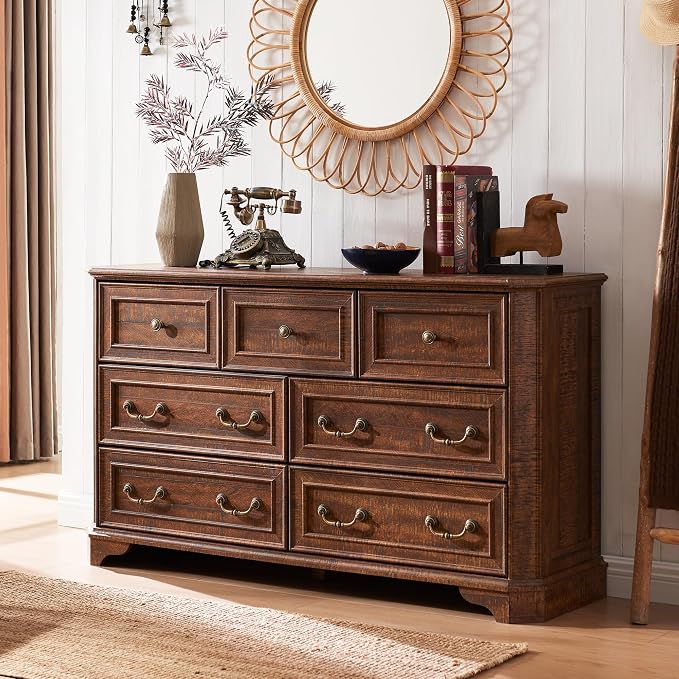 Farmhouse 7-Drawer Dresser in Reclaimed Barnwood