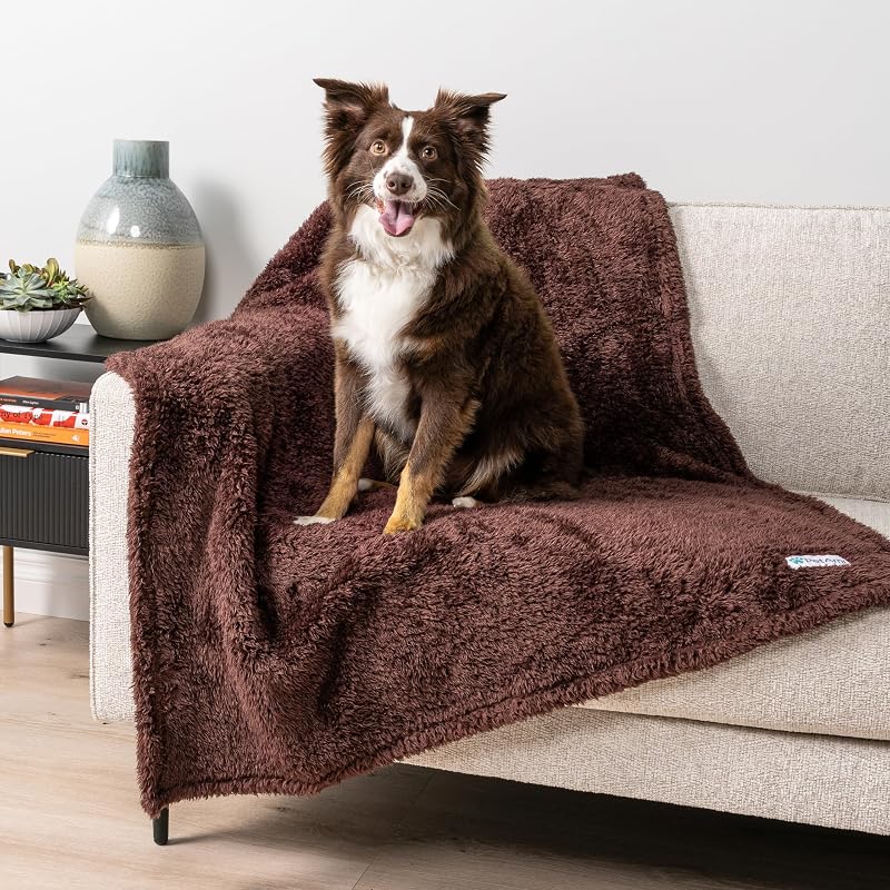 Manta Sherpa Macia e Reversível para Cães e Gatos PetAmi Marrom 101,6 x 152,4 cm