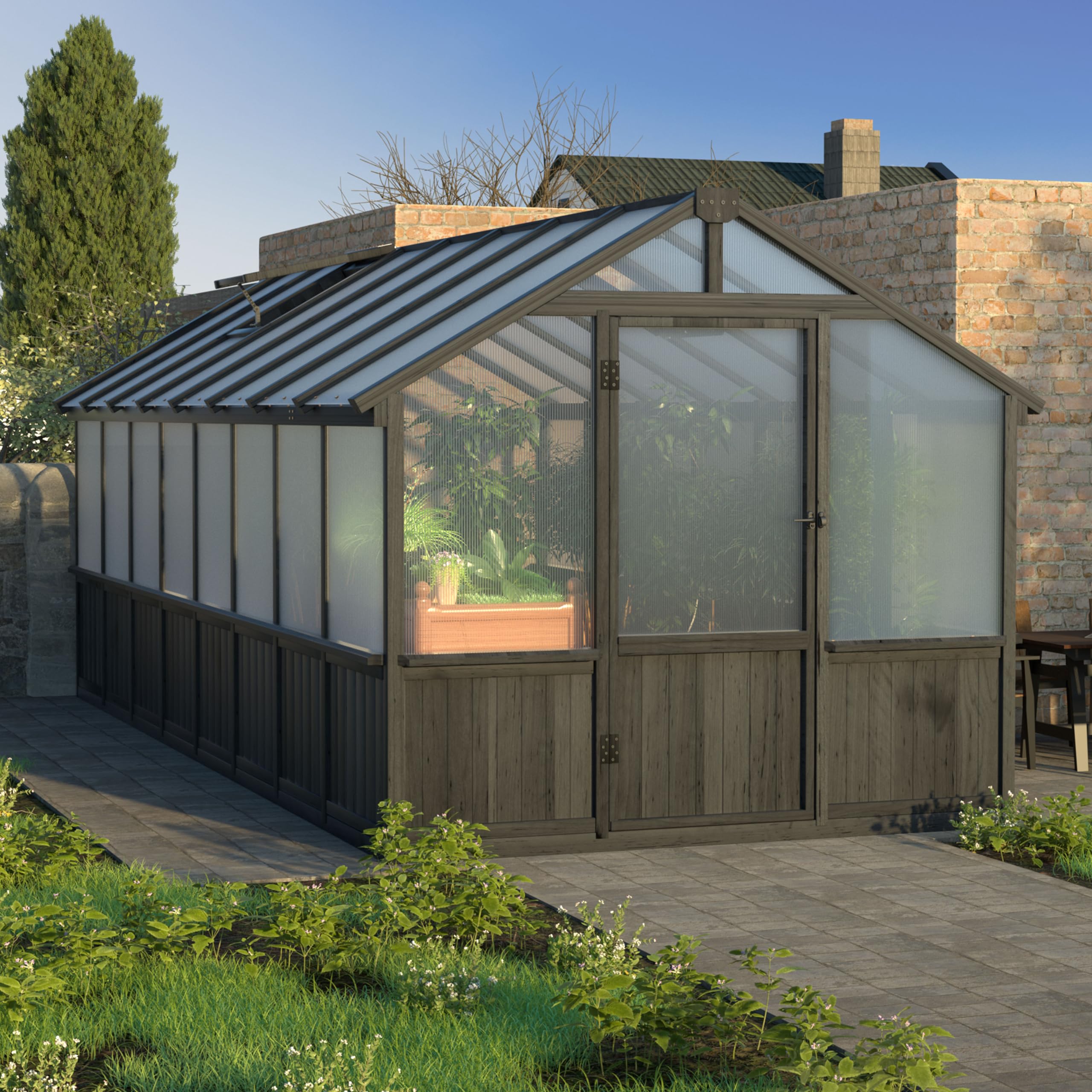 Amazon.com : Mupater 8x16 FT Wooden Greenhouse, Heavy Duty Outdoor