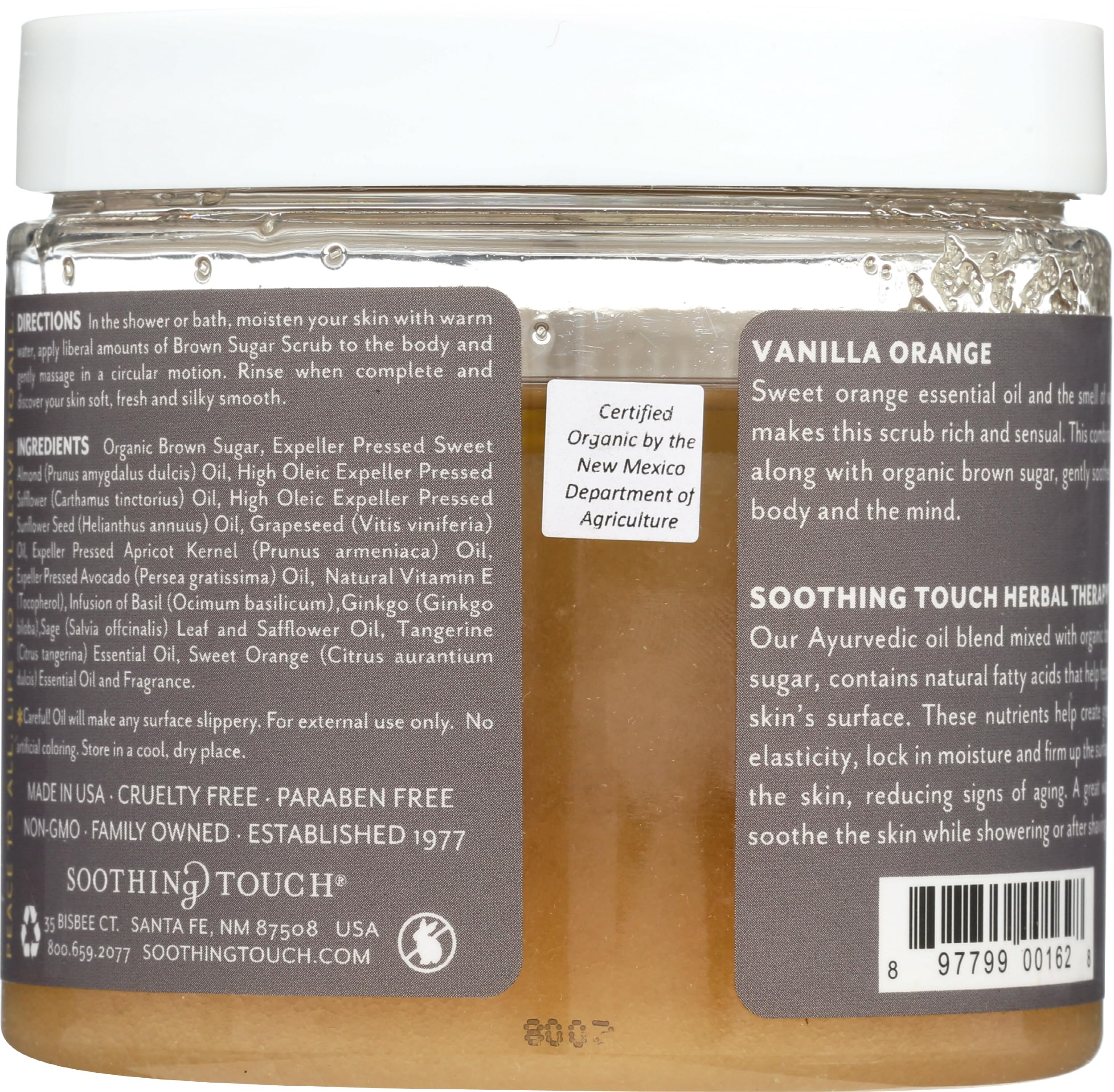 Soothing touch Brown Sugar scrub, Vanilla Orange, 453,6 gram