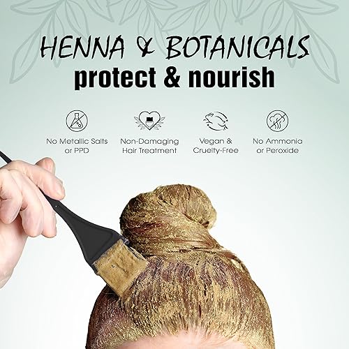 Miniatura 3 de Light Mountain Henna - Tinte y acondicionador para el cabello, color gris – Tinte para el cabello castaño claro para hombres y mujeres, sin