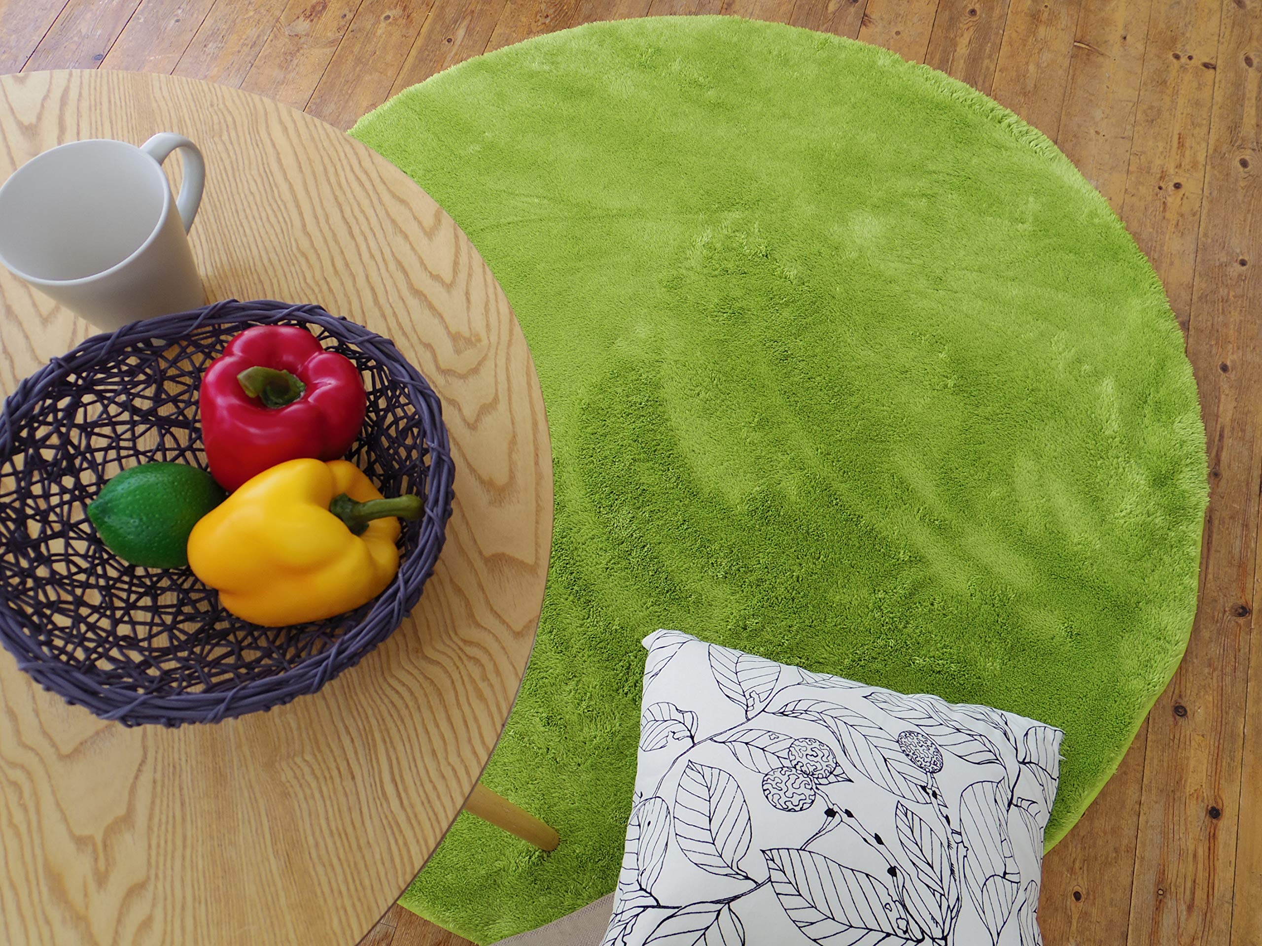 Amazon.co.jp: トシシミズ マイクロファイバーラグ ライムグリーン