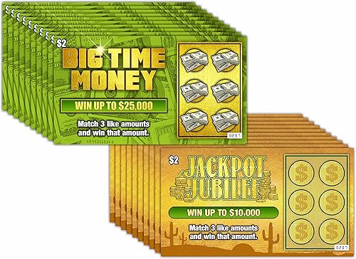 Boletos de lotería falsos de broma, estas tarjetas de rascar de boleto de lotería se ven súper reales como un verdadero boleto de lotería de chiste,