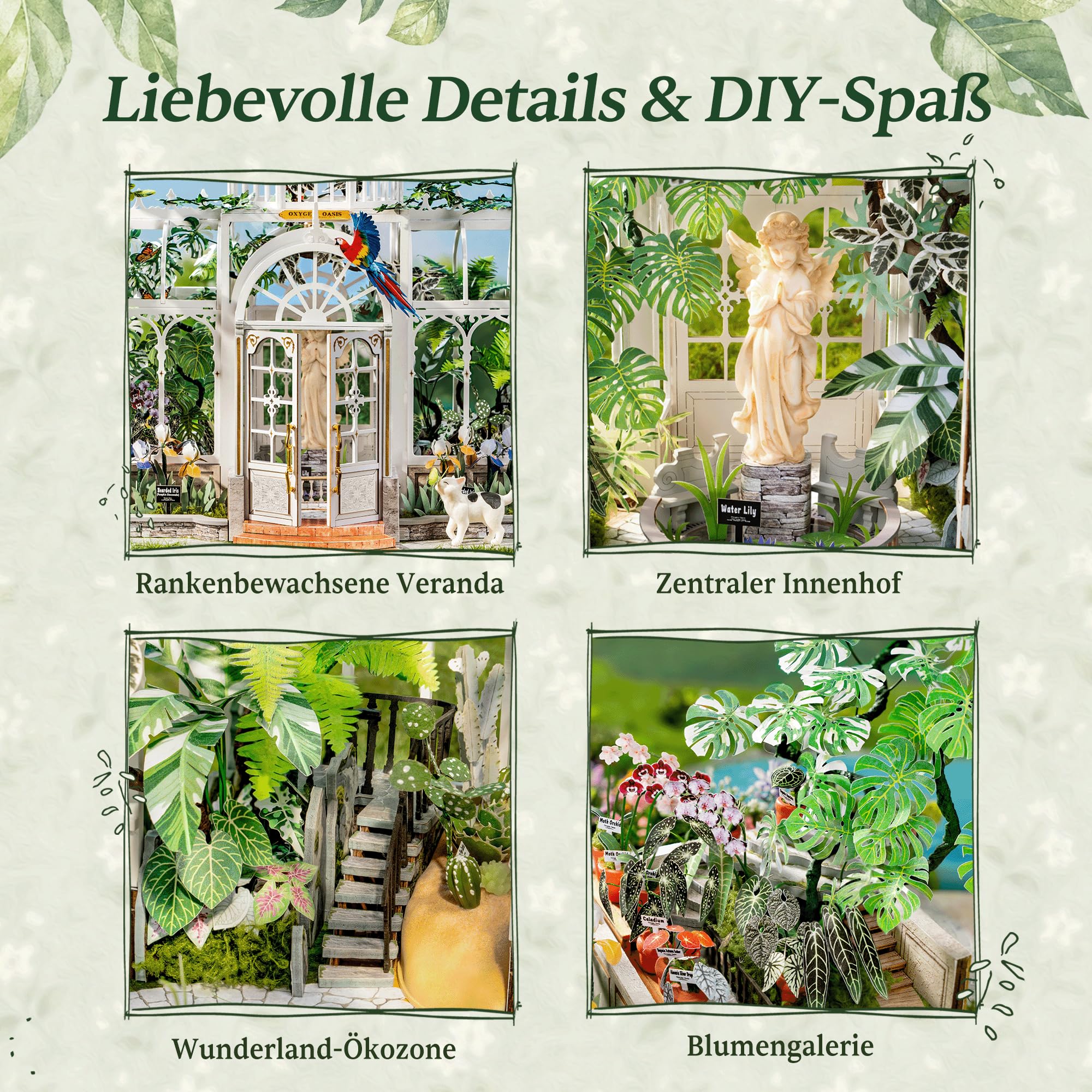 Rolife Botanical Oasis DIY Miniaturhaus-Modellbausatz für Erwachsene