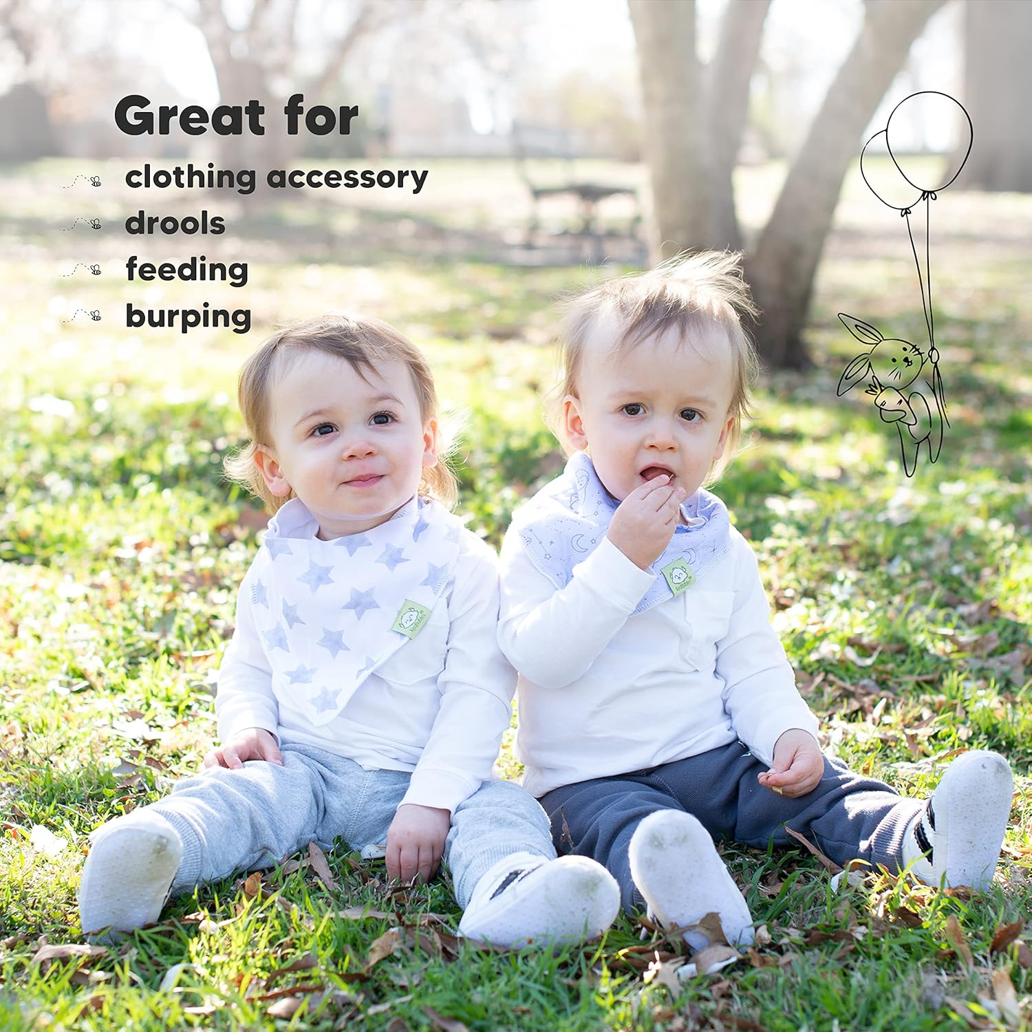 8-Pack Organic Baby Bandana Bibs for Boys, Girls - Super Absorbent Triangle Baby Bibs for Drooling and Teething Infant, 100% Cotton Extra Soft for Newborn, Infant 0-36 Months (Constellation) - Image 5