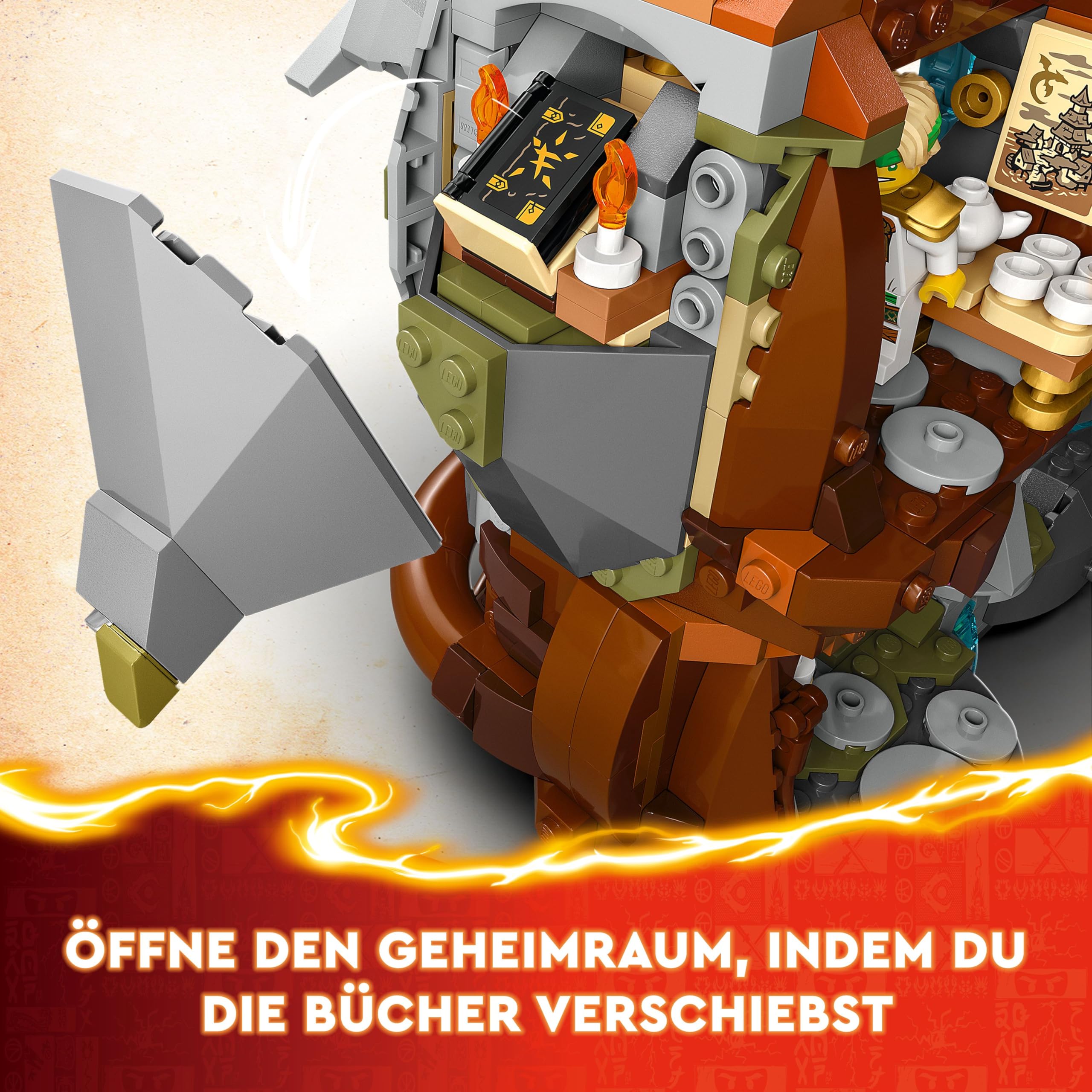 LEGO NINJAGO Drachenstein-Tempel Drachen-Spielzeug mit 6 Ninja-Figuren, großes Set zum Bauen, Spielen und Ausstellen, Geschenk zum Geburtstag für Jungs und Mädchen ab 13 Jahren 71819