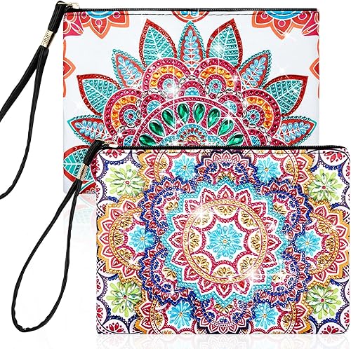 Miniatura 8 de Geyoga 2 unidades de monederos de pintura de diamantes 5D DIY diamante pintura bolso de mano arte diamante bolso de mano bolsa de mano para mujeres