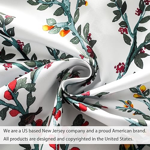 Miniatura 4 de DriftAway Jasmine - Cenefa de cortina de ventana con aislamiento térmico botánico de acuarela para sala de estar, dormitorio, cocina, 2 capas de 52