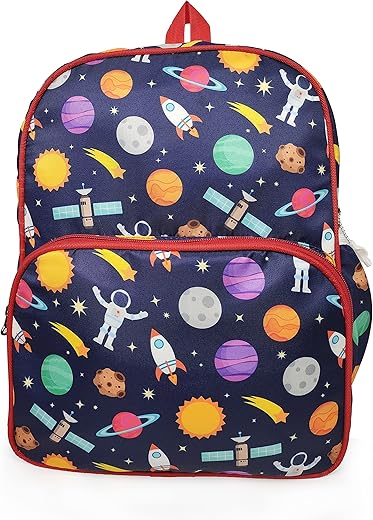 ANNACREATIONS Stylish Space School Backpack Polyester School Bag For Kids Pack Of 1 Pc