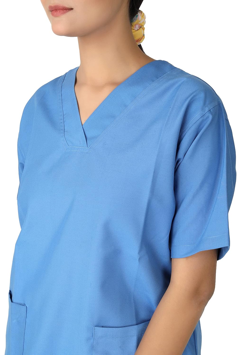 Glun® INISEX V-NECK Suit Medical Scrub Top And Bottom Uniform Health-Care Professionals, Doctor, Nurse and Dentist Blue Color (M) Glun® INISEX V-NECK Suit Medical Scrub Top And Bottom Uniform Health-Care Professionals, Doctor, Nurse and Dentist Blue Color (M)