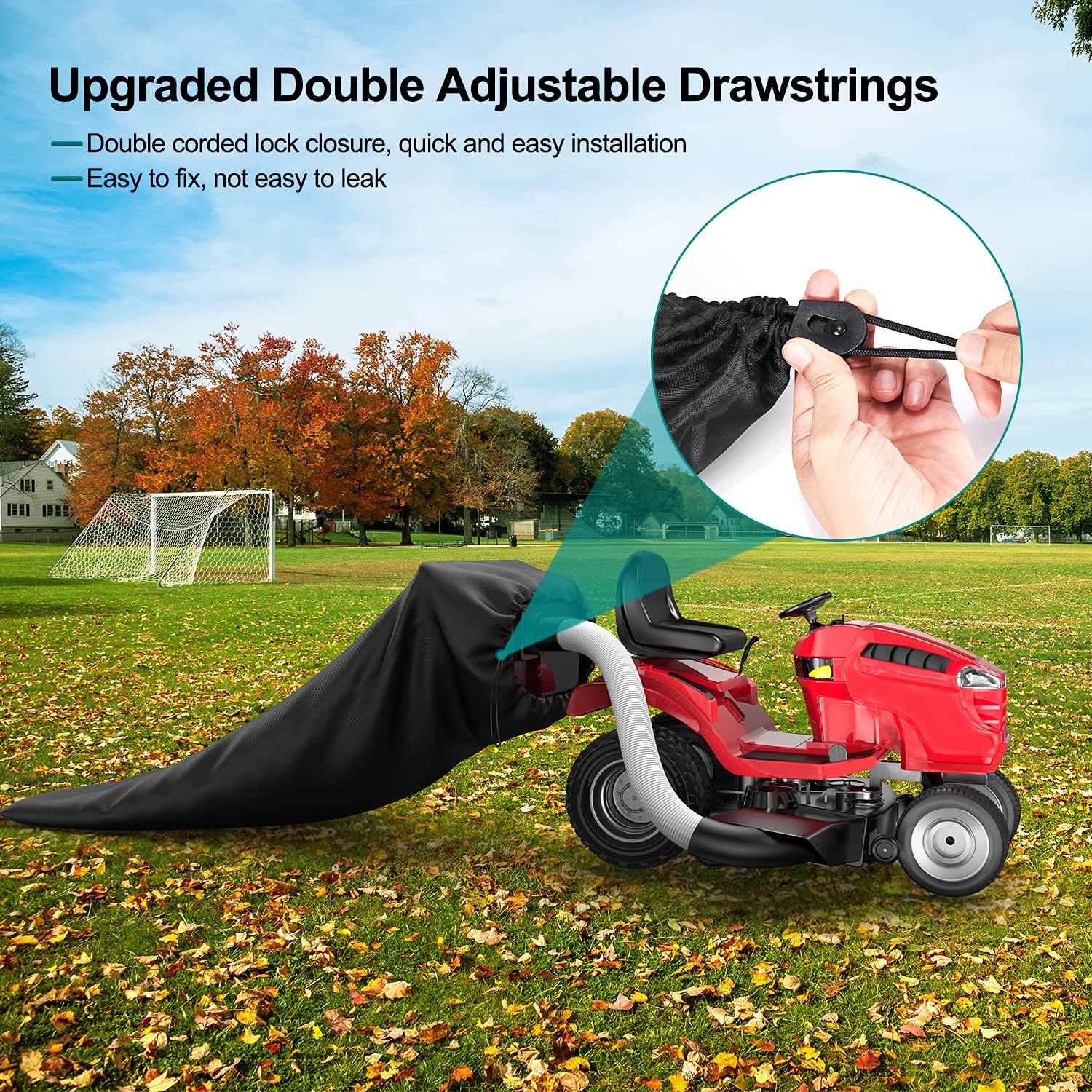 Lawn Tractor Leaf Bag - 54 Cubic Foot Standard Leaf Bag - 112-inch Opening - For 2 Bag Material Collection Systems Ride On Lawnmowers Heavy Duty Material Fast