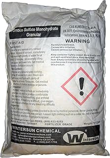 Ferrous Sulfate Monohydrate [FeSO4.H2O] [CAS_17375-41-6] 91+% Fertilizer Grade, Granular (50 Lb Bag) by Wintersun Chemical