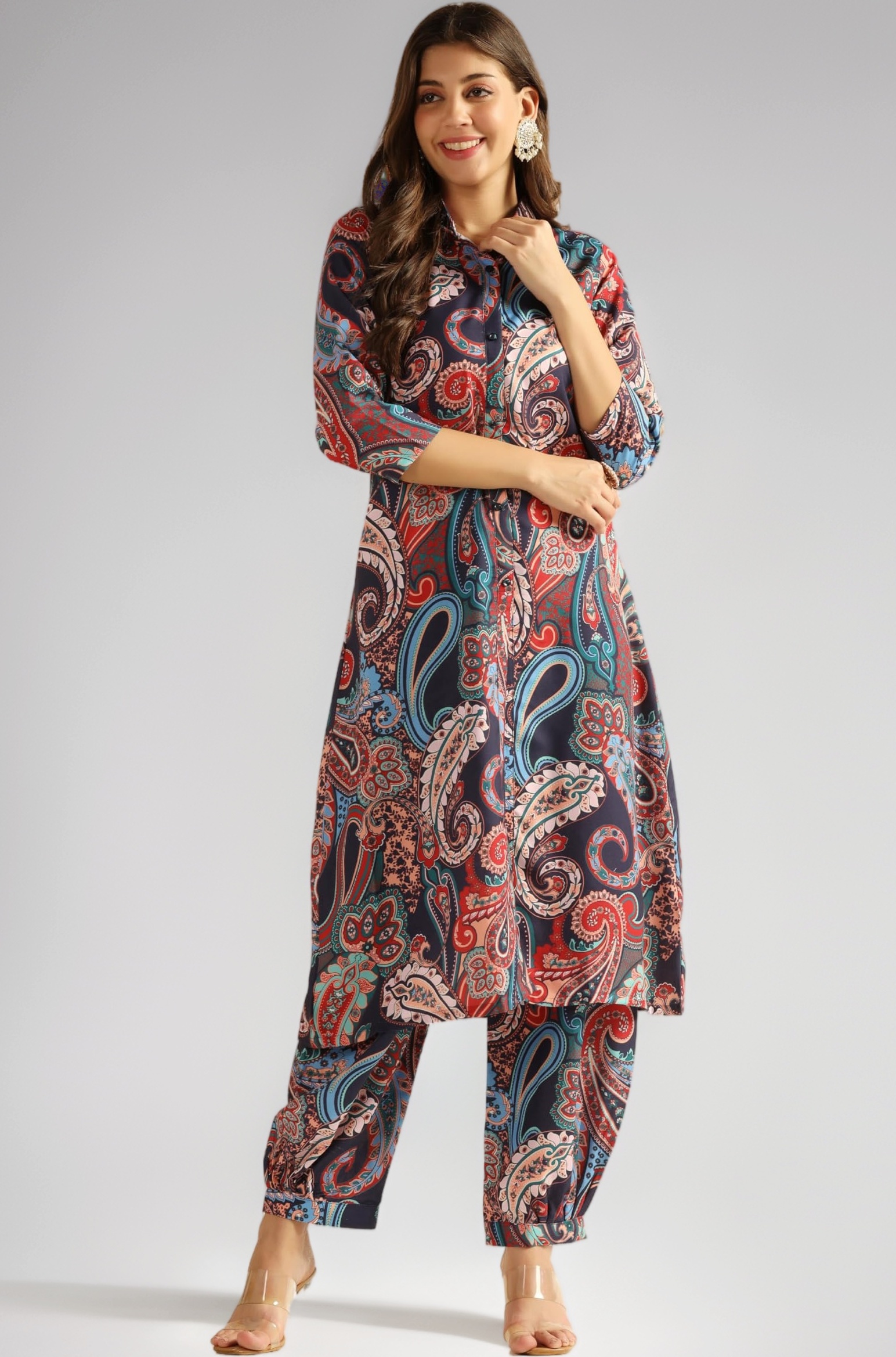 Leriya Fashion Kurta Sets for Woman | Kurti Set for Womans | Short Kurti for Womens Latest | Kurtis | Anarkali Suit for Women | Dress | Ethnic Anarkali Straight Kurta Set with Palazzo Pants | Salwar Suit for Party Outfits